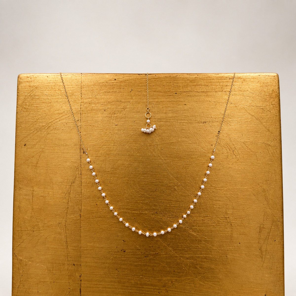 14k Gold Chain Necklace w/ Freshwater Pearls