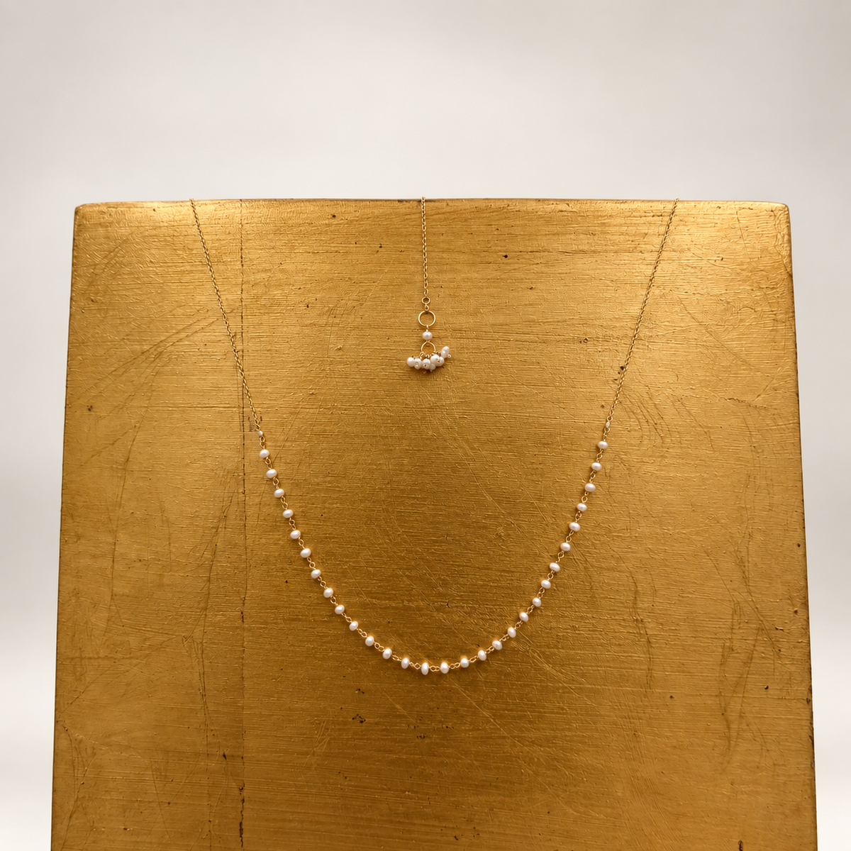 14k Gold Chain Necklace w/ Freshwater Pearls