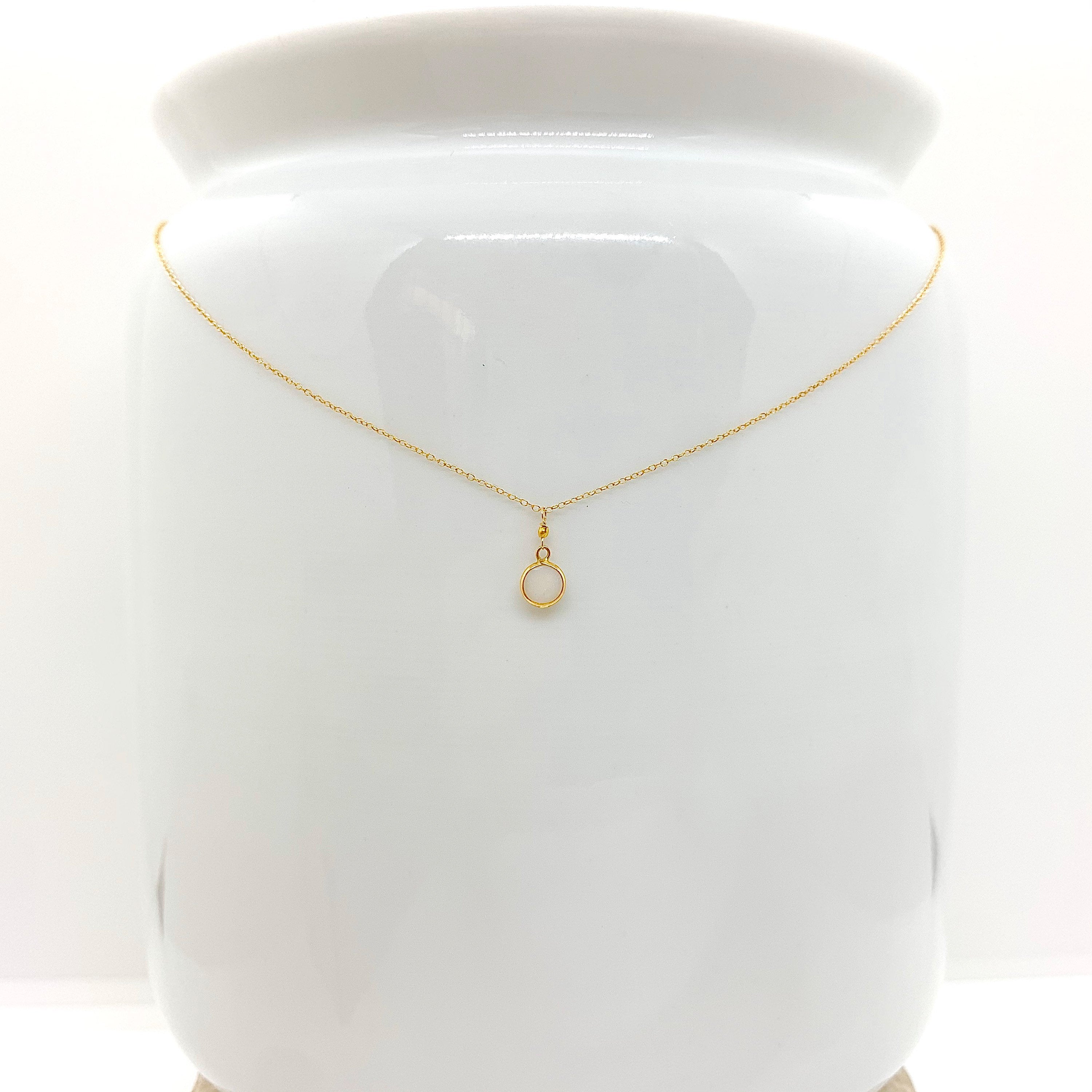 14k Gold Chain Necklace w/ 14k Gold Opal Pendant & 18k Gold Nugget