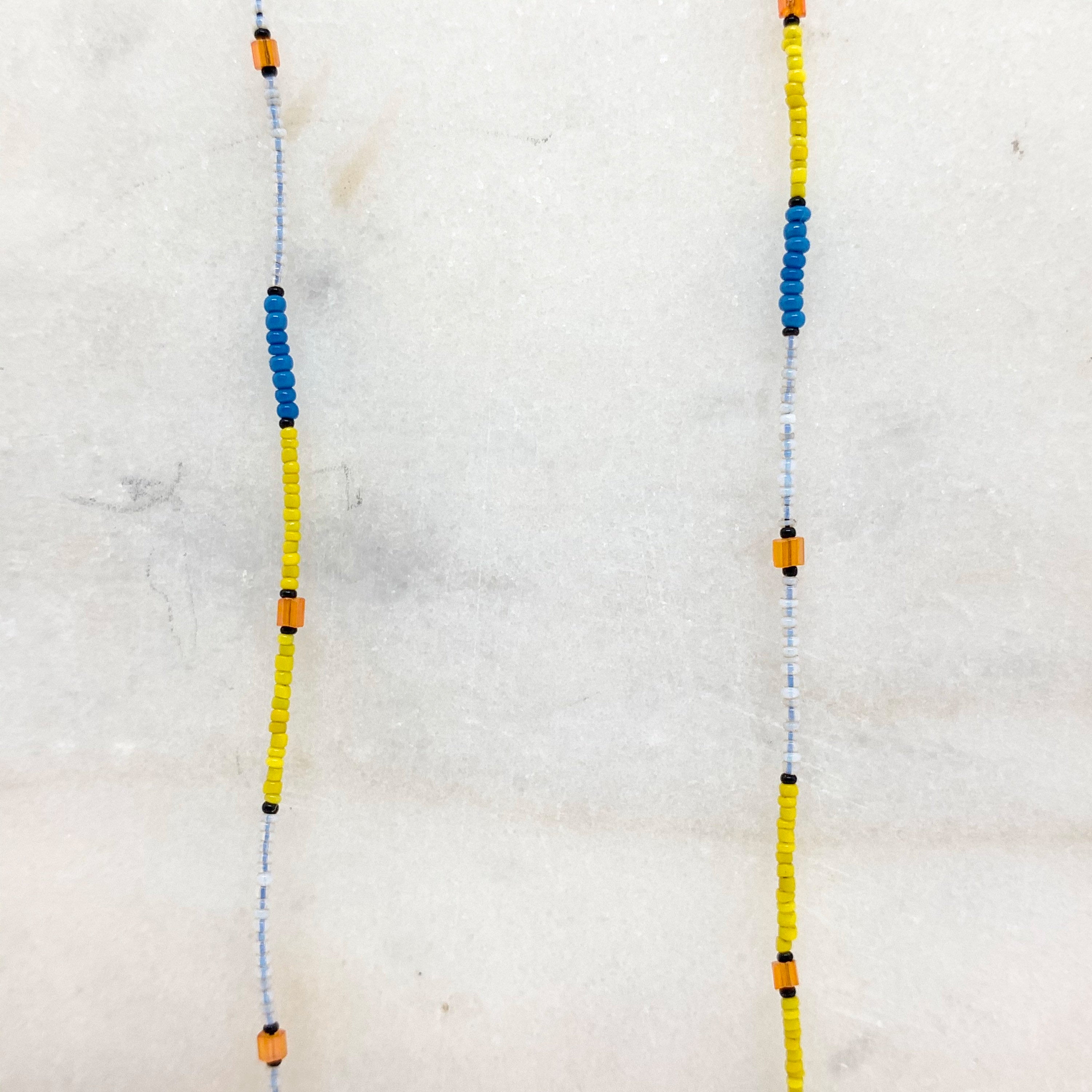 String Beaded Necklace w/ Antique Italian Beads