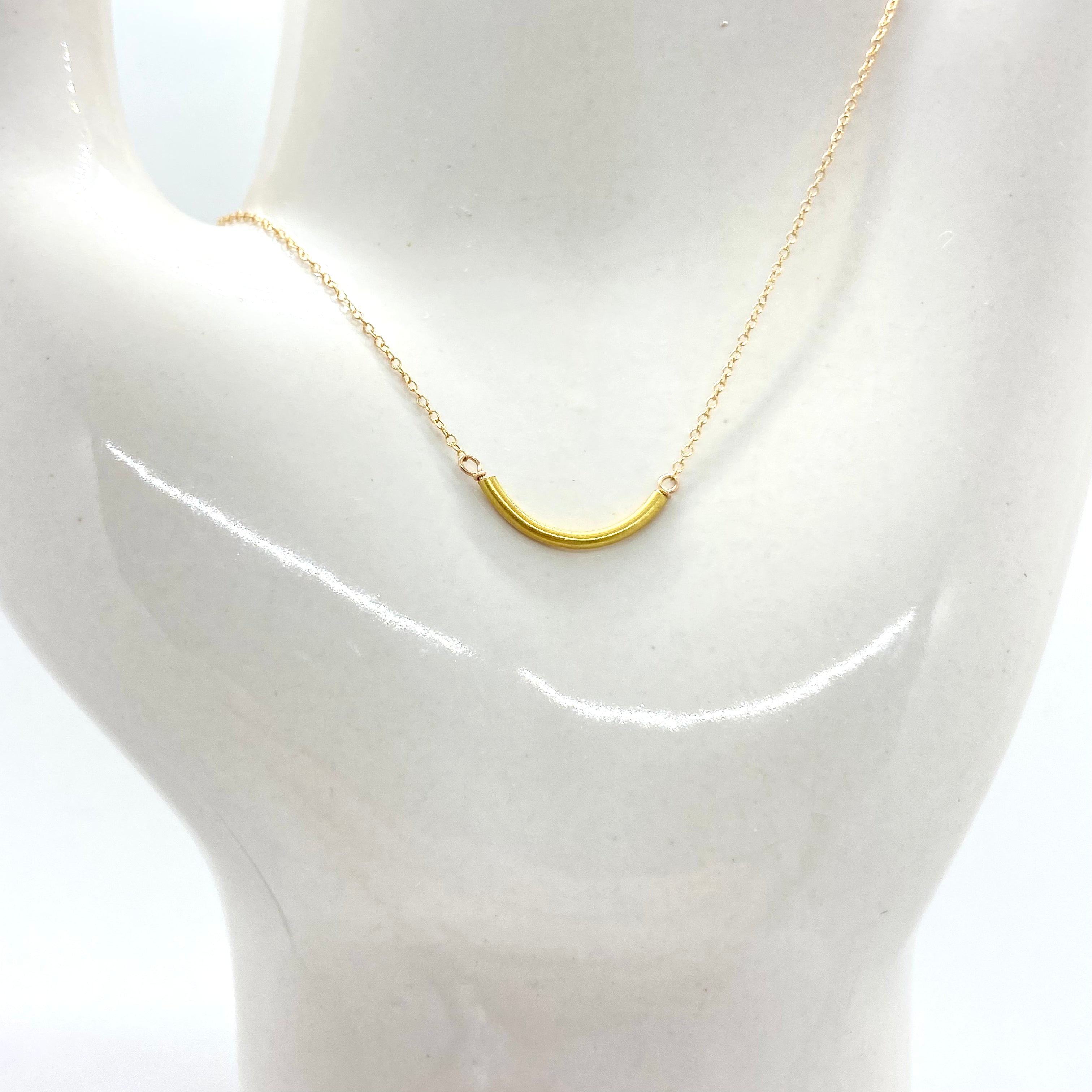 14k Gold Chain Necklace  w/ 18k Gold Pendant