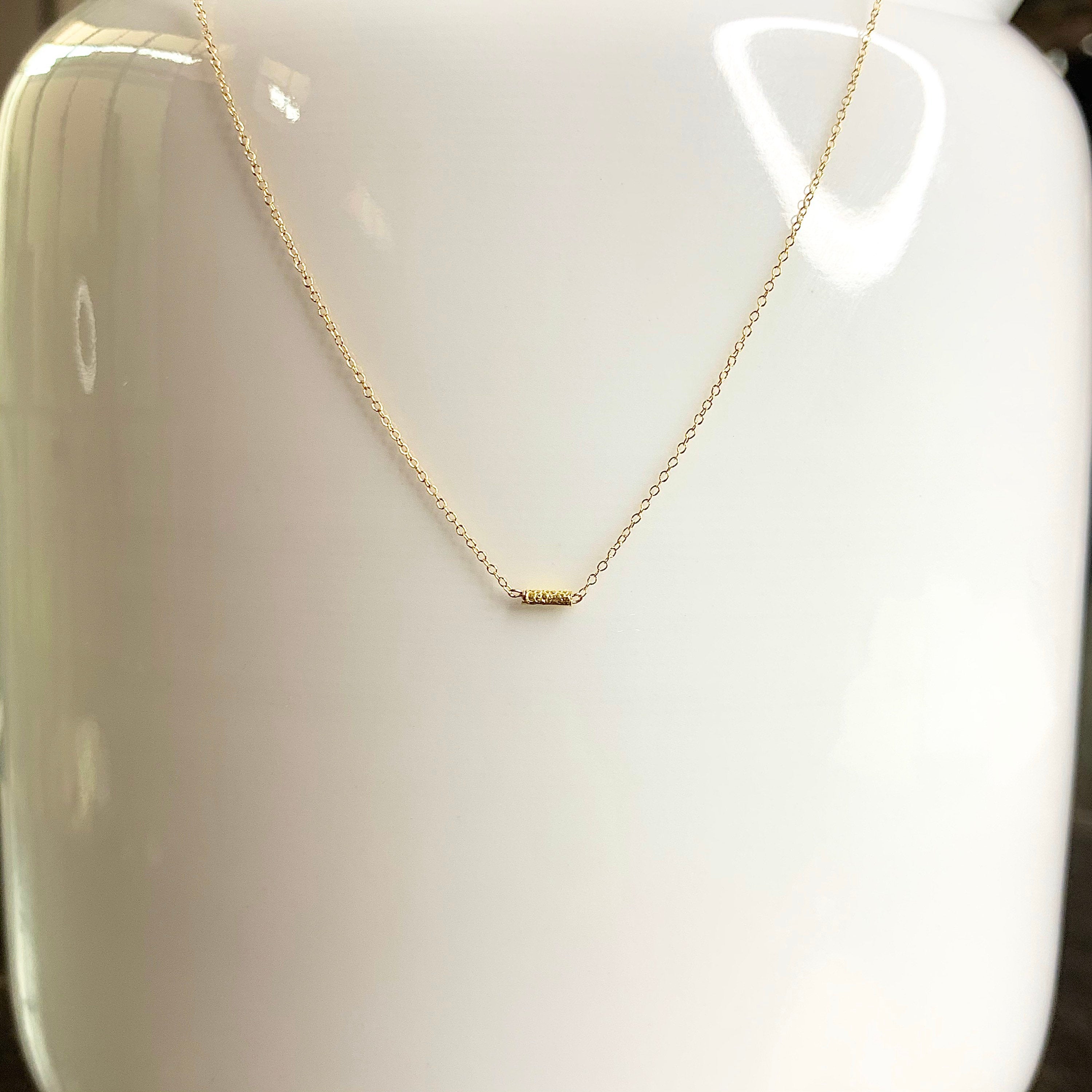 14k Gold Chain Necklace w/ 18k Gold Pendant