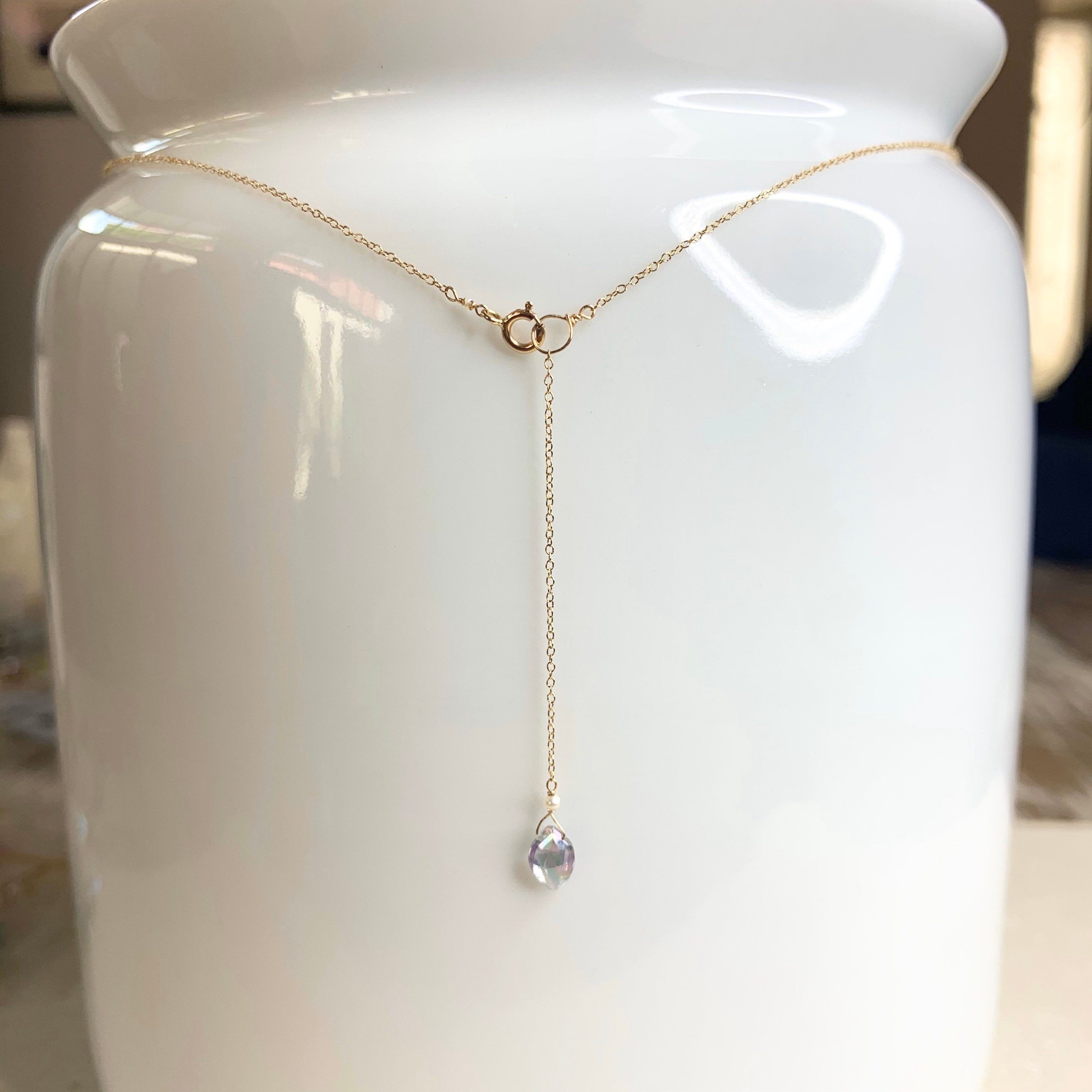 14k Gold Chain Necklace w/ 18k Gold Pendant