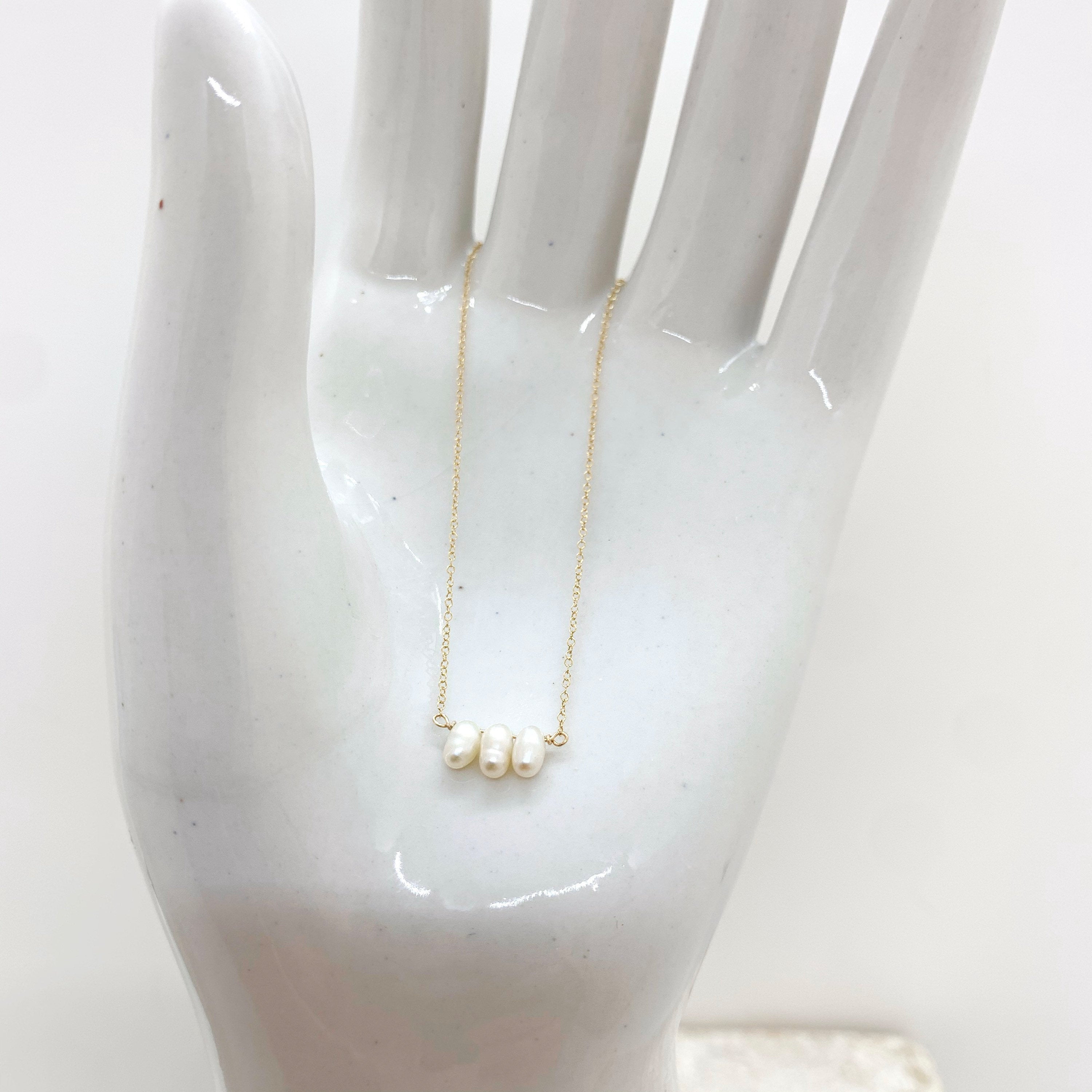 14k Yellow Gold Chain Necklace w/ Mystic Topaz & Freshwater Pearls