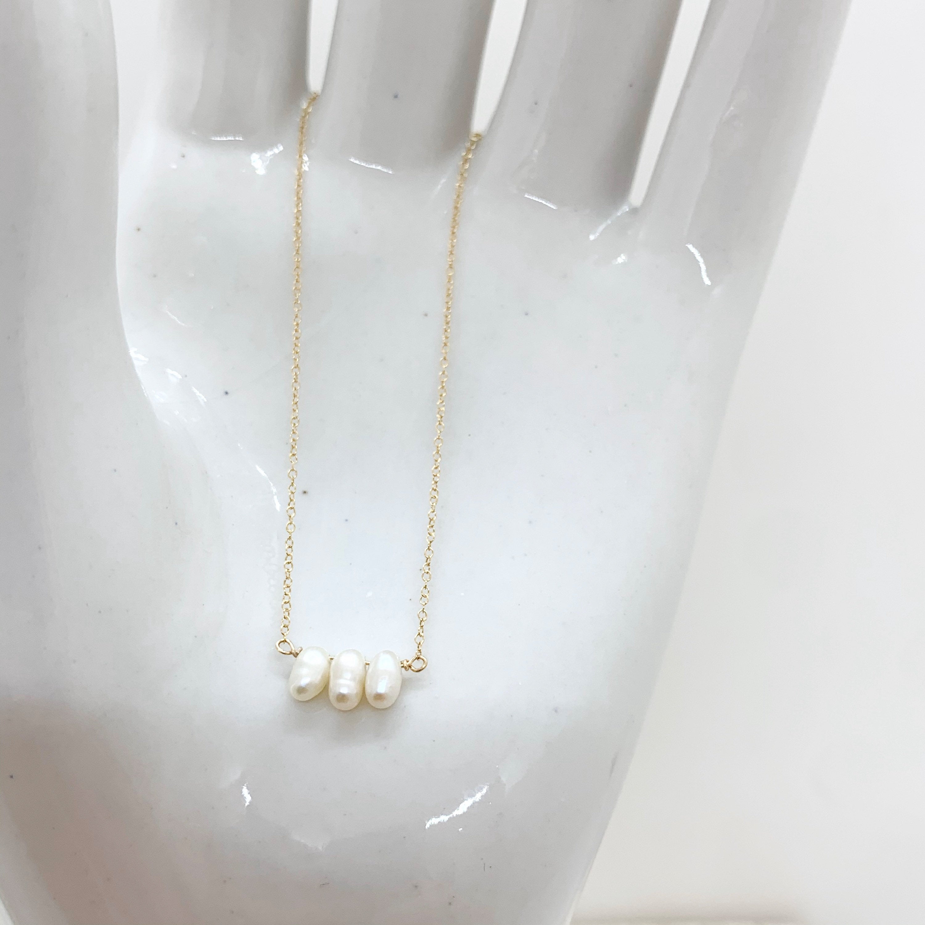 14k Yellow Gold Chain Necklace w/ Mystic Topaz & Freshwater Pearls