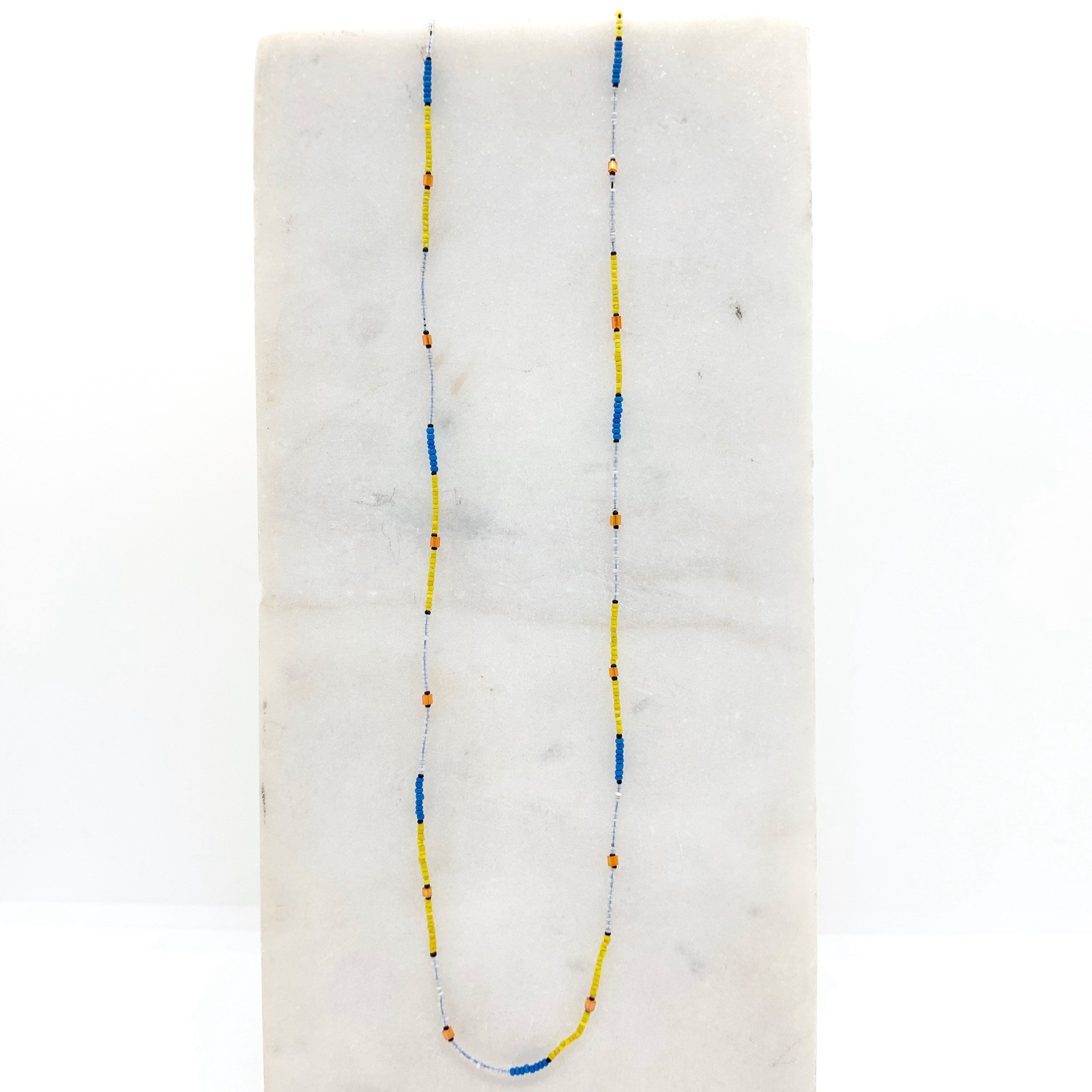 String Beaded Necklace w/ Antique Italian Beads