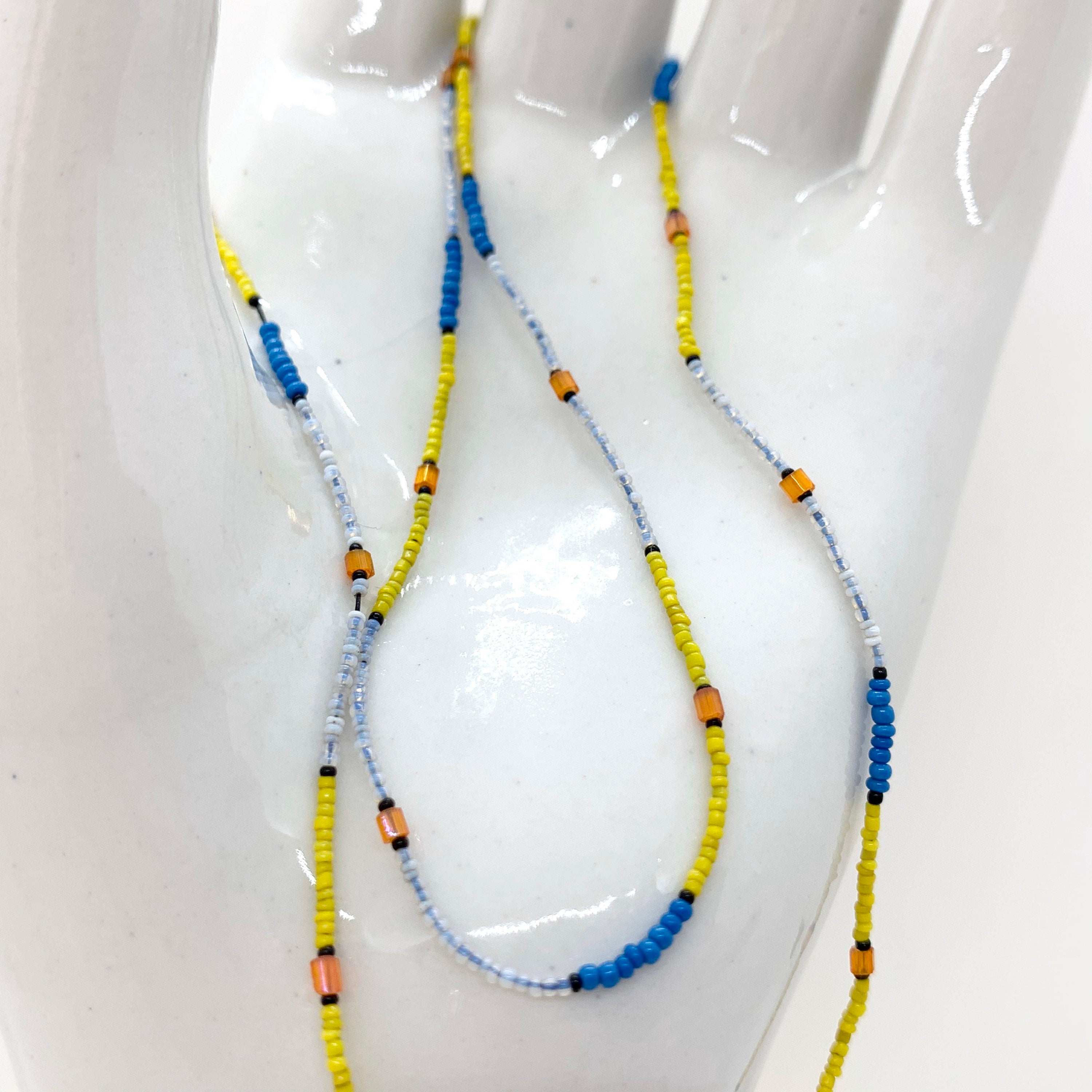 String Beaded Necklace w/ Antique Italian Beads
