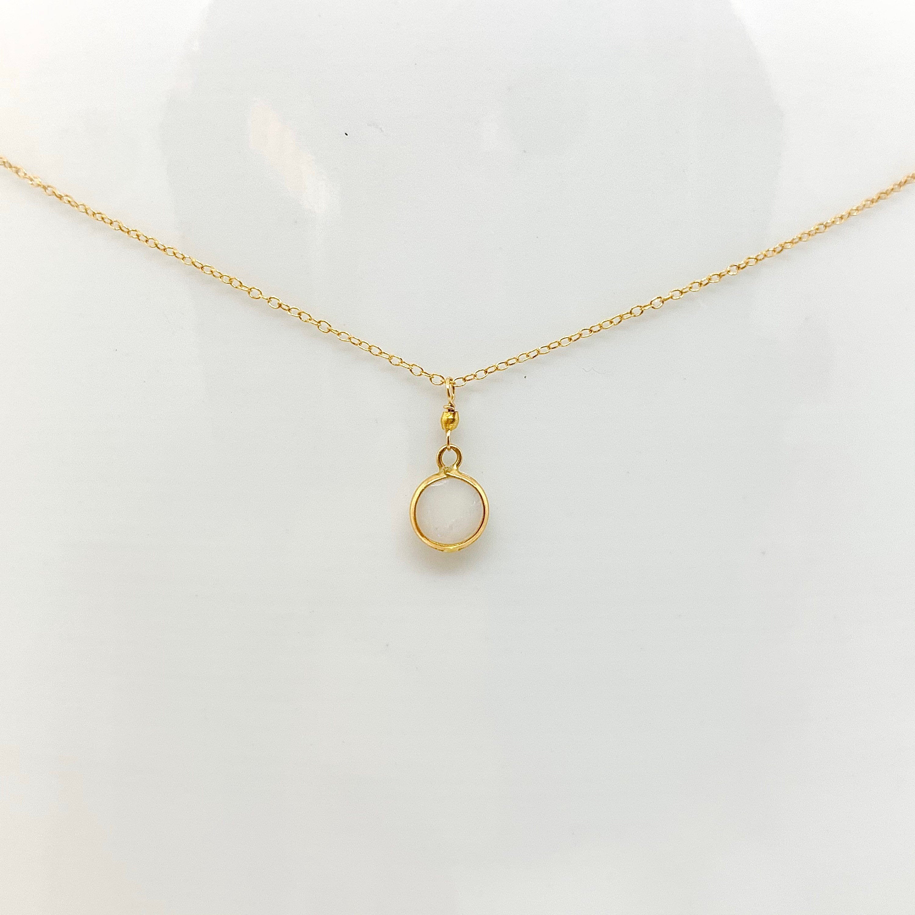 14k Gold Chain Necklace w/ 14k Gold Opal Pendant & 18k Gold Nugget