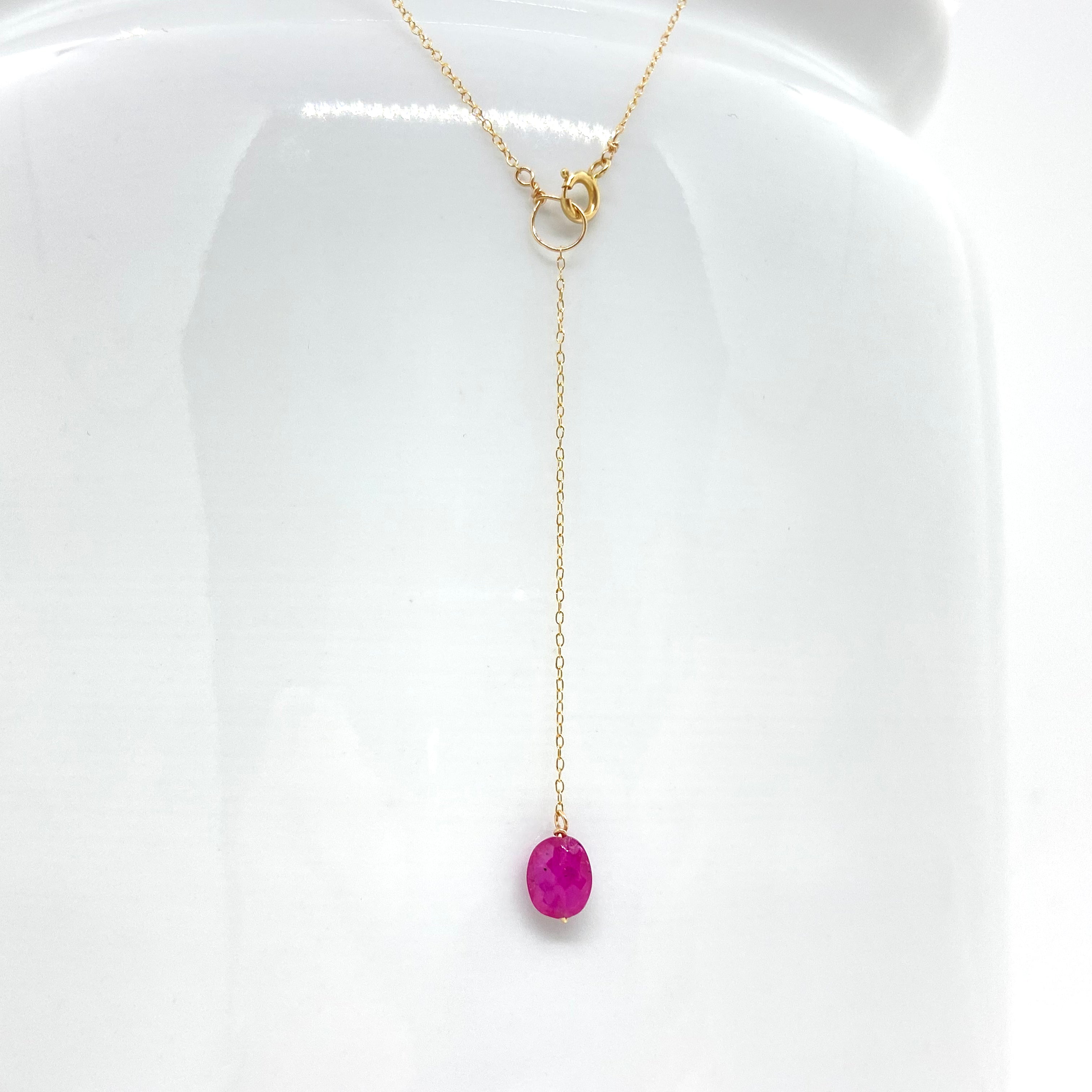 14k Gold Chain Necklace w/ 18k Gold Sapphire Pendant, Freshwater Pearls & Antique Italian Beads