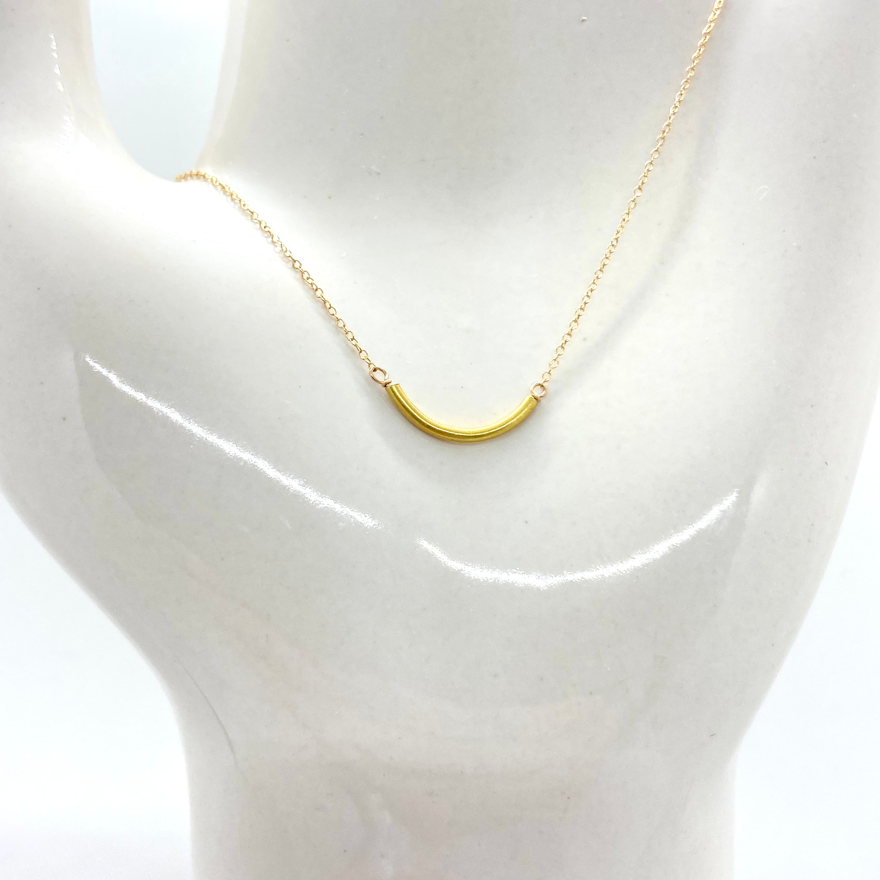 14k Gold Chain Necklace  w/ 18k Gold Pendant