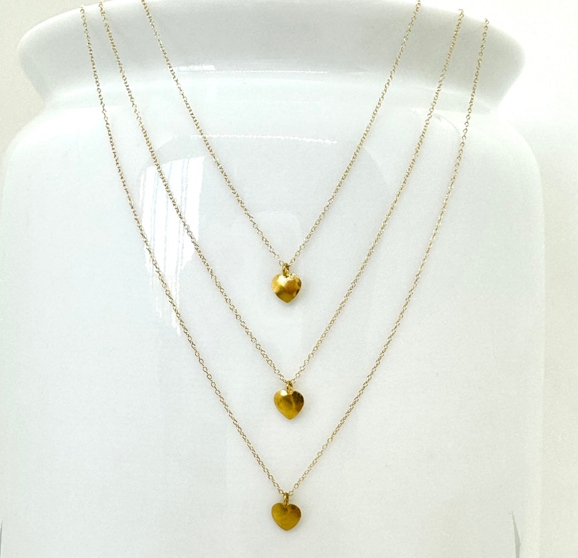 14k Gold Chain Necklace w/ 18k Gold Heart